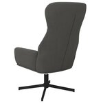 vidaXL Chaise de relaxation Gris foncé Velours