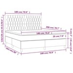 vidaXL Sommier à lattes de lit matelas et LED Vert foncé 180x200 cm