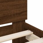 vidaXL Cadre de lit avec tête de lit et LED chêne marron 120x200 cm