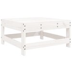vidaXL Salon de jardin 8 Pièces blanc bois de pin massif