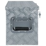vidaXL Boîte en aluminium 76 5 x 26 5 x 33 cm Argenté