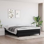 vidaXL Cadre de lit Noir 180 x 200 cm Tissu