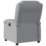 vidaXL Fauteuil de massage inclinable électrique gris clair tissu