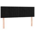 vidaXL Sommier à lattes de lit avec matelas Noir 140x200 cm Velours