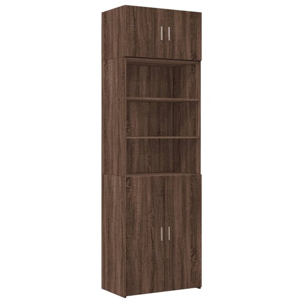 vidaXL Armoire de rangement chêne brun 70x42 5x225cm bois d'ingénierie