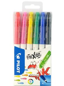 Etui de 6 Feutre Effaçable FRIXION COLORS Pointe Moyenne Assortis PILOT