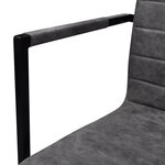 vidaXL Chaises à manger cantilever lot de 2 gris similicuir