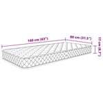 vidaXL Matelas en mousse à mémoire de forme blanc 80x160x17 cm