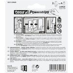 Pack 2 Crochets Powerstrips LARGE Rectangle 2Kg Blanc x 6 TESA