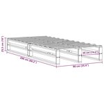 vidaXL Cadre de lit sans matelas 90x200 cm bois de pin massif