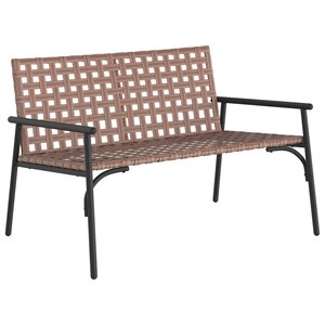 vidaXL Chaise de jardin Marron 110 5 x 79 x 75 5 cm polyrotin