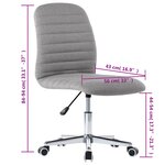 vidaXL Chaises à manger lot de 4 gris clair tissu