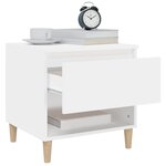 vidaXL Tables de chevet 2 Pièces Blanc 50x46x50 cm Bois d’ingénierie