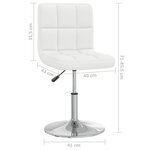 vidaXL Chaises à manger lot de 2 blanc similicuir