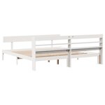 vidaXL Cadre de lit sans matelas blanc 200x200 cm bois massif de pin