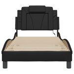 vidaXL Cadre de lit avec lumière LED noir 90x190 cm similicuir