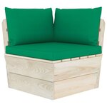 vidaXL Salon de jardin palette 9 Pièces avec coussins bois d'épicéa