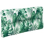 vidaXL Coussins de palette lot de 3 motif de feuilles tissu
