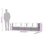 vidaXL Salon de jardin 4 Pièces avec coussins Gris Résine tressée