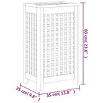 vidaXL Bac à linge 35x25x60 cm bois de teck massif