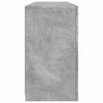 vidaXL Buffet avec lumières LED gris béton 163x37x67 cm