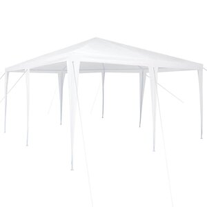 vidaXL Tente de fête Blanc 400 x 400 x 266 cm Polyéthylène et acier