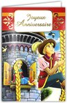 Carte Joyeux Anniversaire pour Enfant Princesse Prince Manga Enveloppe 12x17 5cm