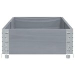 vidaXL Jardinière gris 150x50 cm bois massif de pin