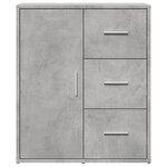 vidaXL Buffet gris béton 60x31x70 cm bois d'ingénierie