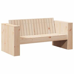 vidaXL Canapé de jardin Naturel 134 x 60 x 62 cm Bois de pin massif