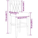 vidaXL Chaises de bar lot de 2 bois massif d'hévéa et tissu