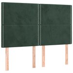 vidaXL Cadre de lit avec tête de lit Vert foncé 140x190 cm Velours