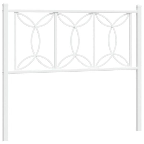 vidaXL Tête de lit métal blanc 100 cm