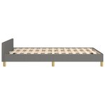 vidaXL Cadre de lit avec tête de lit Gris foncé 120x200 cm Tissu