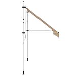 vidaXL Auvent rétractable manuel 350 cm Rayures oranges et blanches