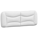 vidaXL Lit avec matelas blanc et noir 140x200 cm similicuir