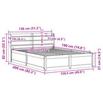 vidaXL Cadre de lit avec tête de lit cire marron 120x190cm bois de pin