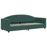 vidaXL Lit de jour avec gigogne et matelas vert foncé 80x200cm velours