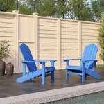 vidaXL Chaises de jardin Adirondack lot de 2 PEHD Bleu aqua