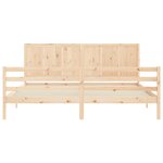 vidaXL Cadre de lit avec tête de lit 200x200 cm bois massif
