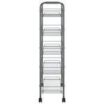 vidaXL Chariot de cuisine à 5 niveaux Gris 46x26x105 cm Fer
