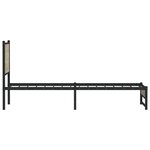 vidaXL Cadre de lit en métal sans matelas chêne sonoma 75x190 cm