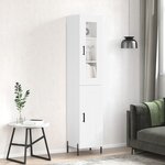 vidaXL Buffet haut Blanc 34 5x34x180 cm Bois d'ingénierie