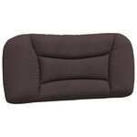 vidaXL Cadre de lit avec tête de lit Marron foncé 90x200 cm Tissu