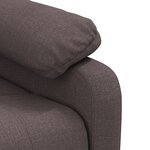 vidaXL Fauteuil de massage Marron foncé Tissu