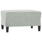 vidaXL Ensemble de canapés 3 Pièces avec coussins Gris clair Velours