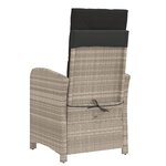vidaXL Chaises inclinables de jardin lot de 2 avec repose-pied rotin