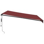 vidaXL Auvent rétractable automatique bordeaux 400x350 cm
