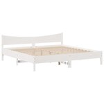 vidaXL Cadre de lit et tête de lit blanc 180x200 cm bois de pin massif