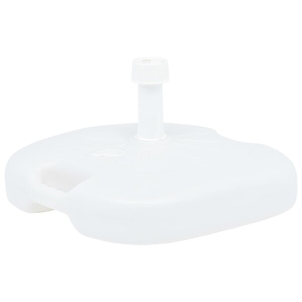 vidaXL Socle de parasol rempli de sable/d'eau 16 L Blanc Plastique